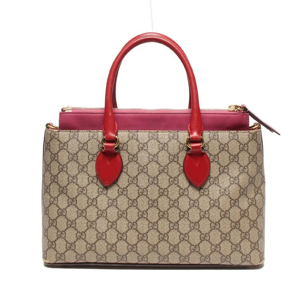 Gucci GG Calfskin Red Tote Beige Monogram Moon Ebony Zip Supreme Top